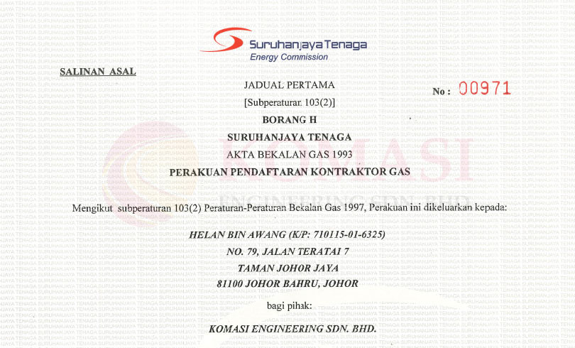 Suruhanjaya Tenaga (Gas)