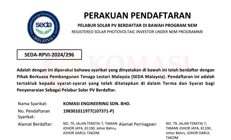 SEDA Malaysia (solar photovoltaic)